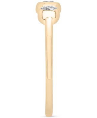 Diamond Triple Bezel Ring (1/4 ct. t.w.) in 10k Gold or 10k White Gold, Created for Macy's