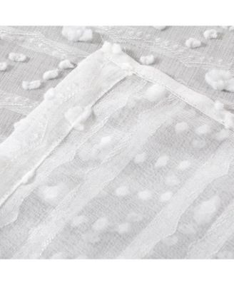 Cassandra 3D Clipped Light Filtering Window Panel Set, 76" W x 84" L