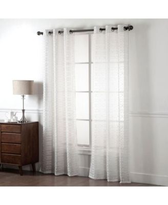 Cassandra 3D Clipped Light Filtering Window Panel Set, 76" W x 84" L
