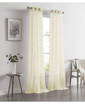 Rita Linen Look 76" W x 96" L Grommet Window Panel Set