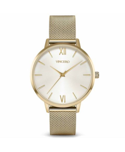 Женские часы Vincero Eros Watch Stainless Steel with Mineral Crystal Glass, цвет: Золотой атласный