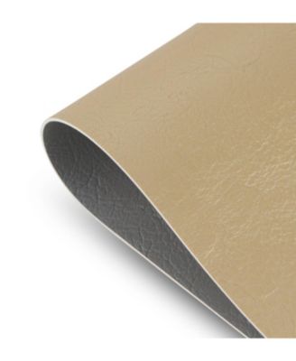 Florence Gold and Silver Reversible Leather Wipe Clean Placemat 12" x 18" Rectangular Placemats Set of 4