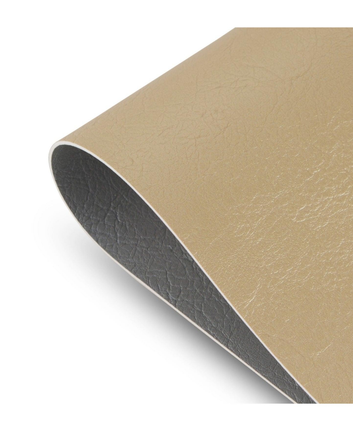 Dainty Home Florence Grey and Brown Reversible Leather Wipe Clean Placemat 12