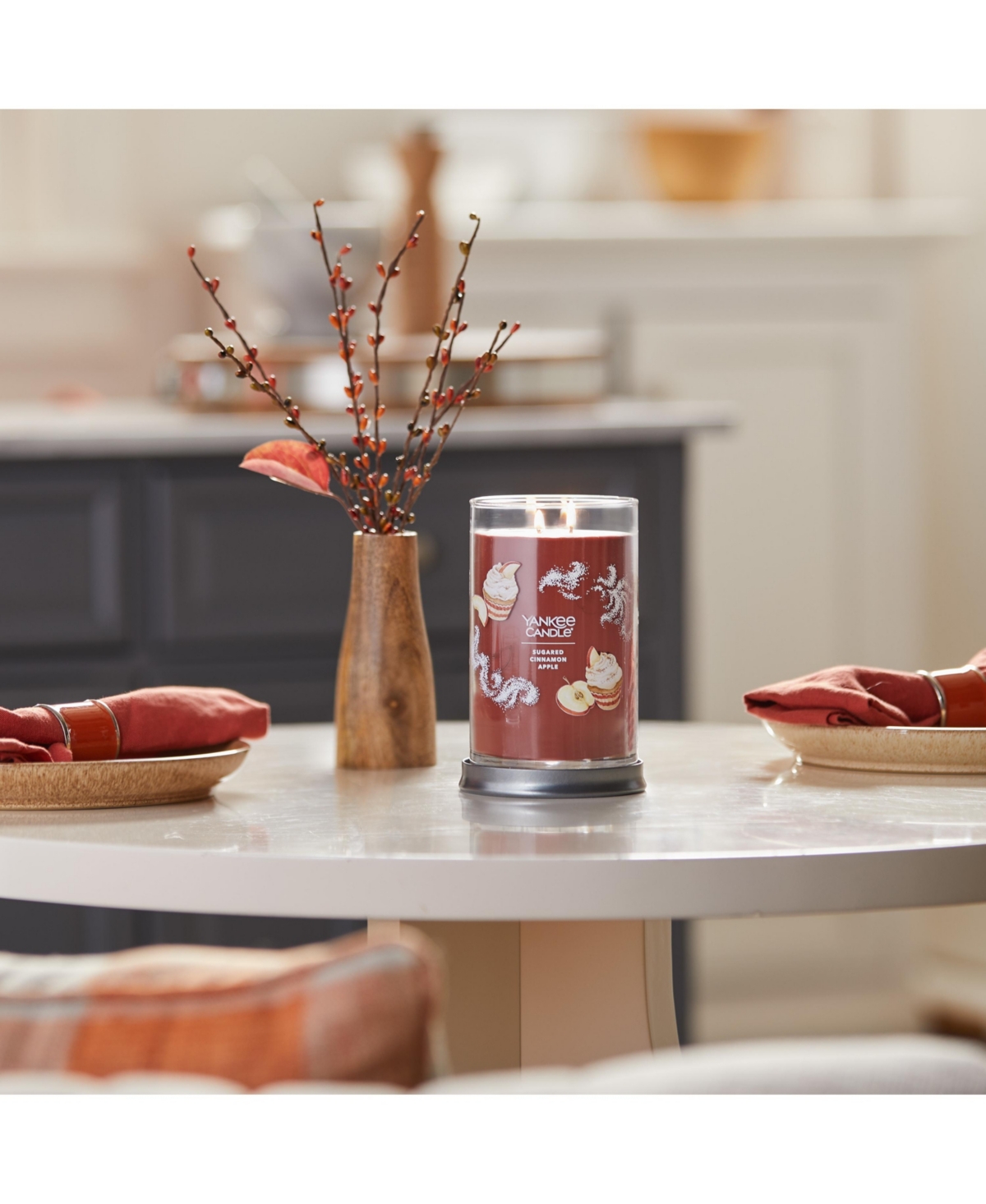 Signature Sugared Cinnamon Apple Tumbler Candle - Orange