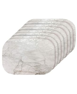 Marble Cork Place Mats, Washable Placemats , 12" x 18" Set of 8, Heat Resistant Placemats, Non Slip, Table Mat, Table Placemats