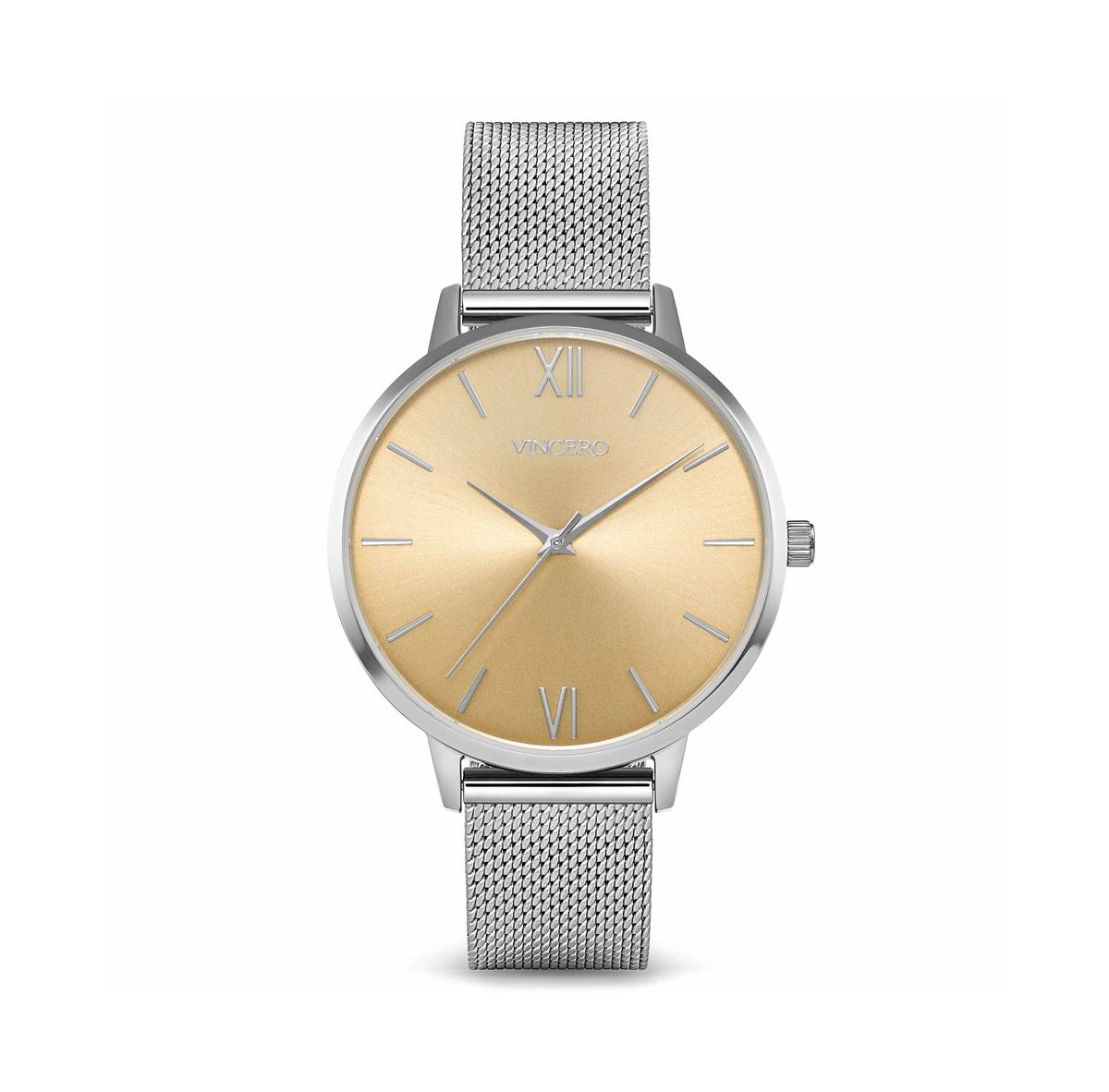 Women's Gold Eros Mesh Men's Watch with Milanese Mesh Band and Mineral Crystal - Bronze