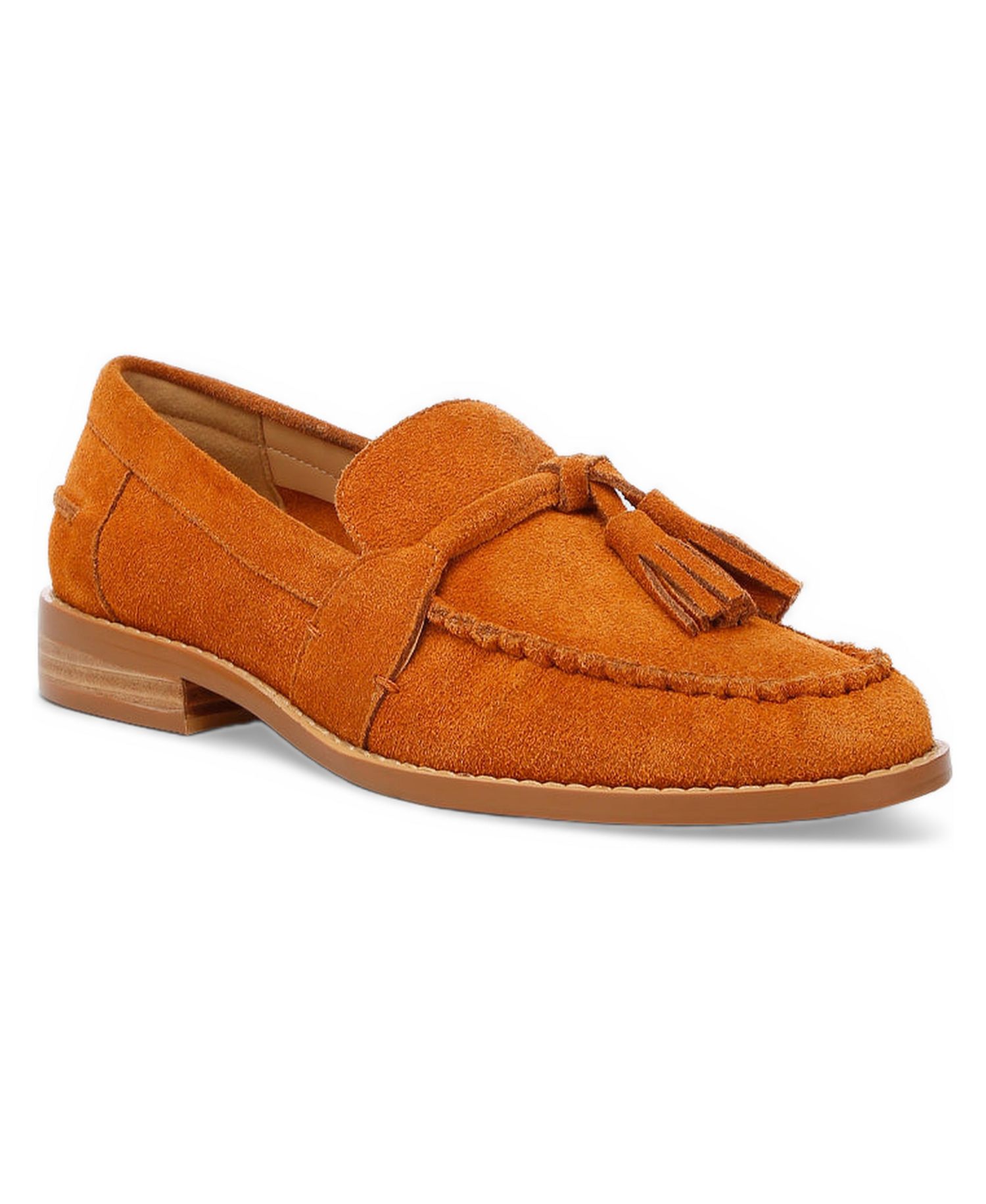 Rag and Co Womens Rhone Tassels Detail Suede Loafers