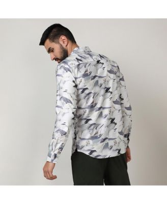 Men's Charcoal Grey Abstract Fade Shirt