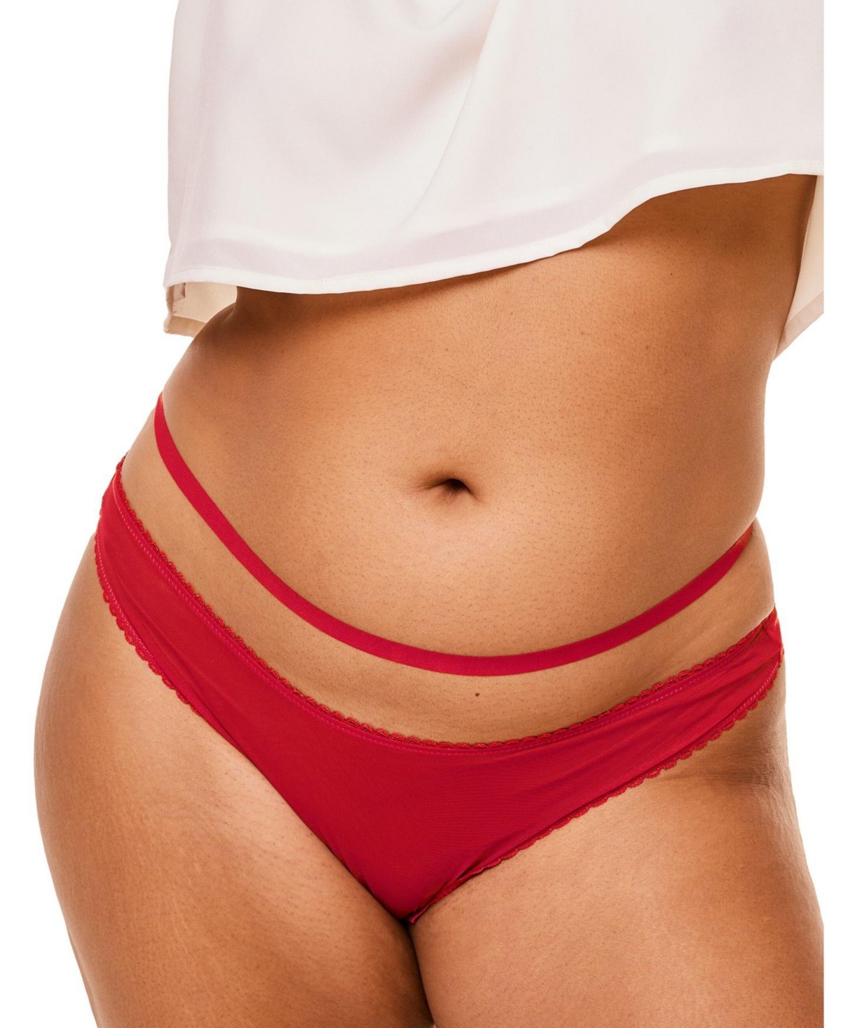 Plus Size Briana Brazilian Panty - Dark red