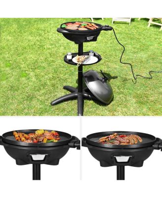 1350 W Outdoor Electric BBQ Grill with Removable Stand