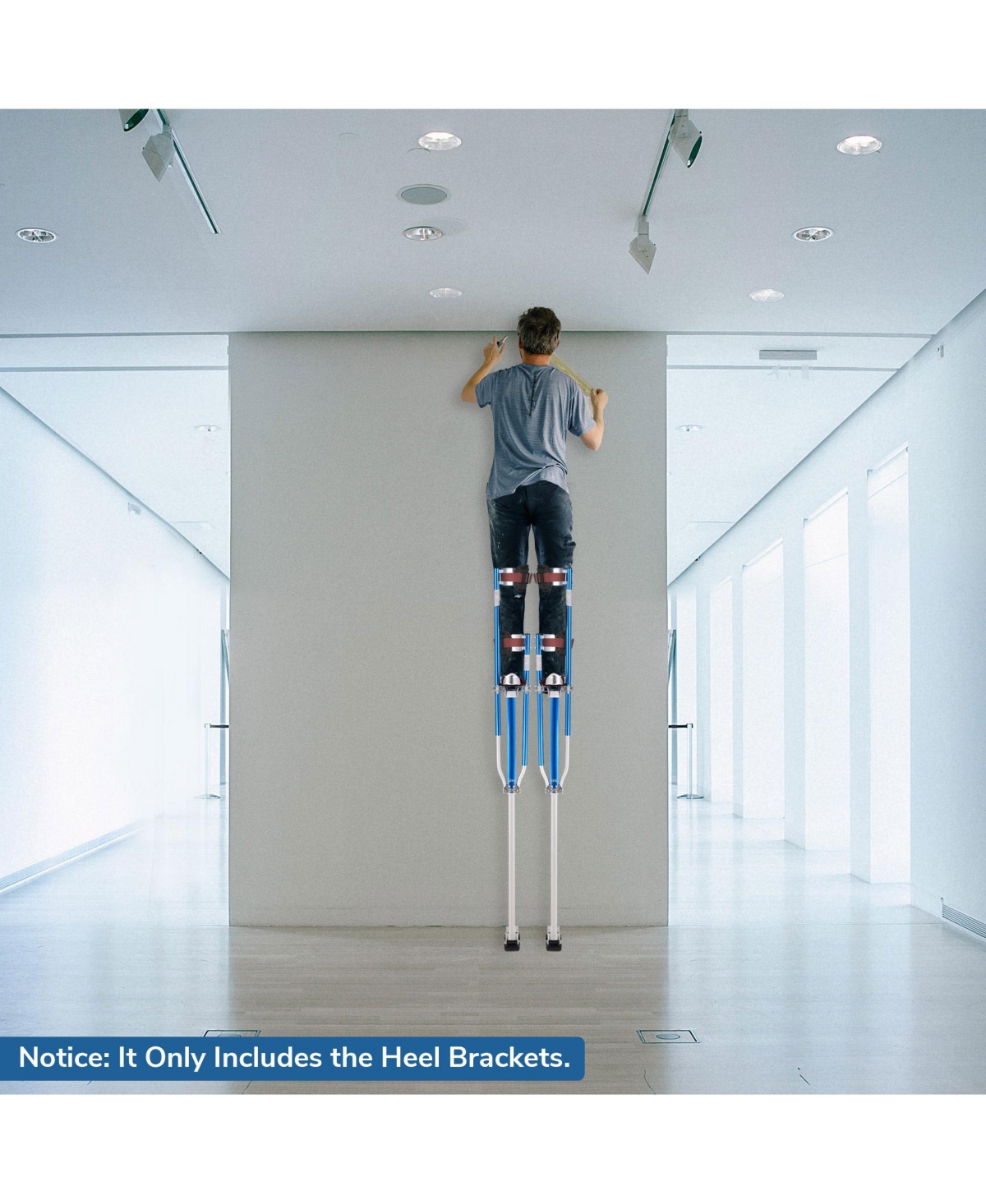 Yescom Stilt Heel Bracket Replacement Kit Aluminum Adjustable Part for Painting 1 Pair YES0496