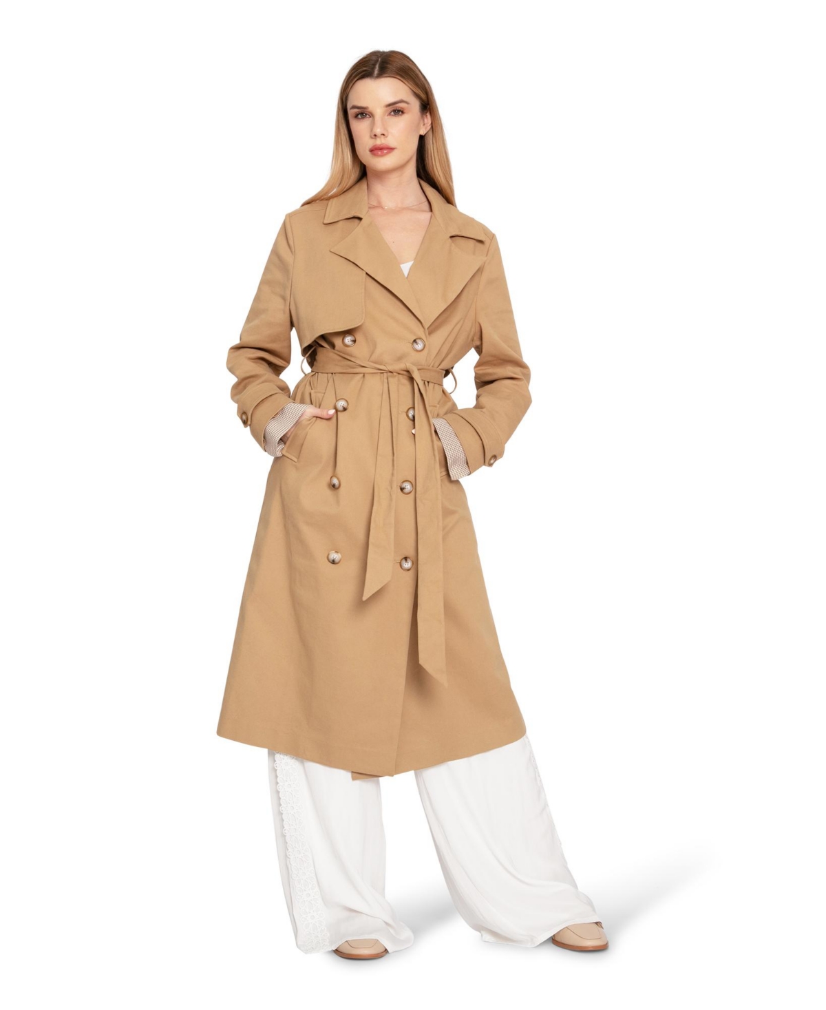 Women's Empirical Trench Coat - White