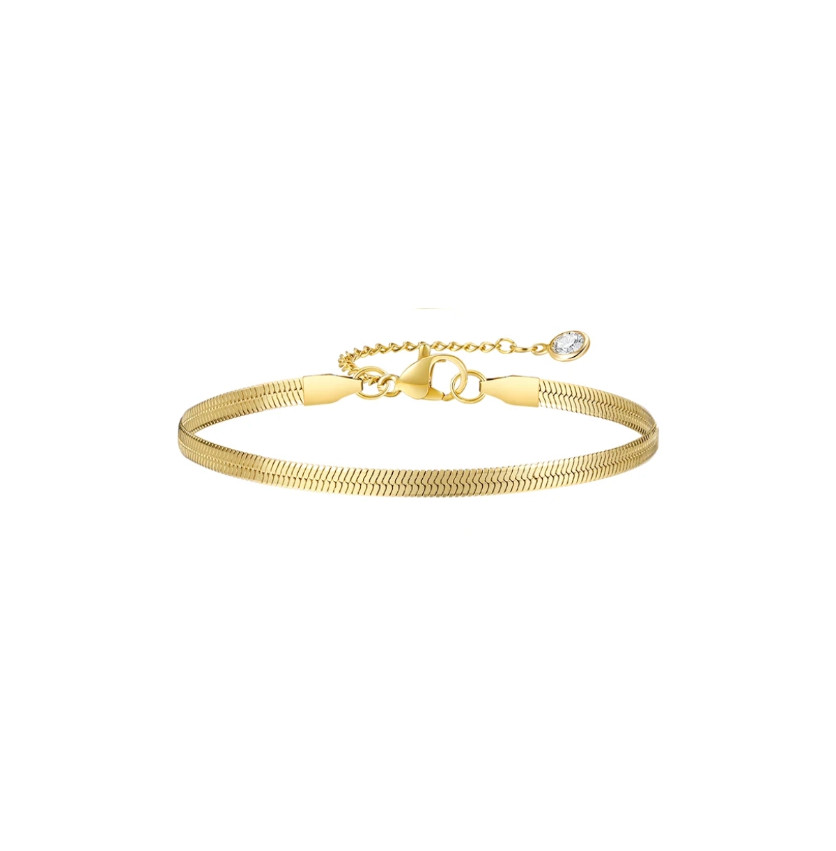 Chic Adjustable Gold Snake Chain Bracelet - Gold
