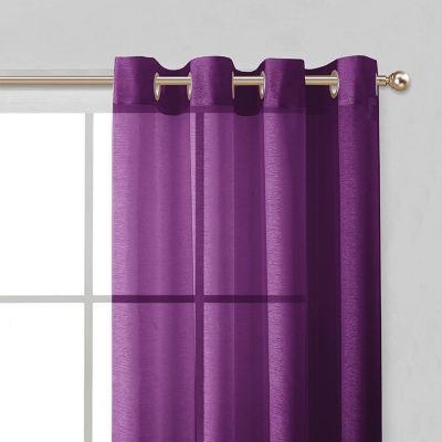 Melrose Semi Sheer Window Panel Set, 110" W x 84" L