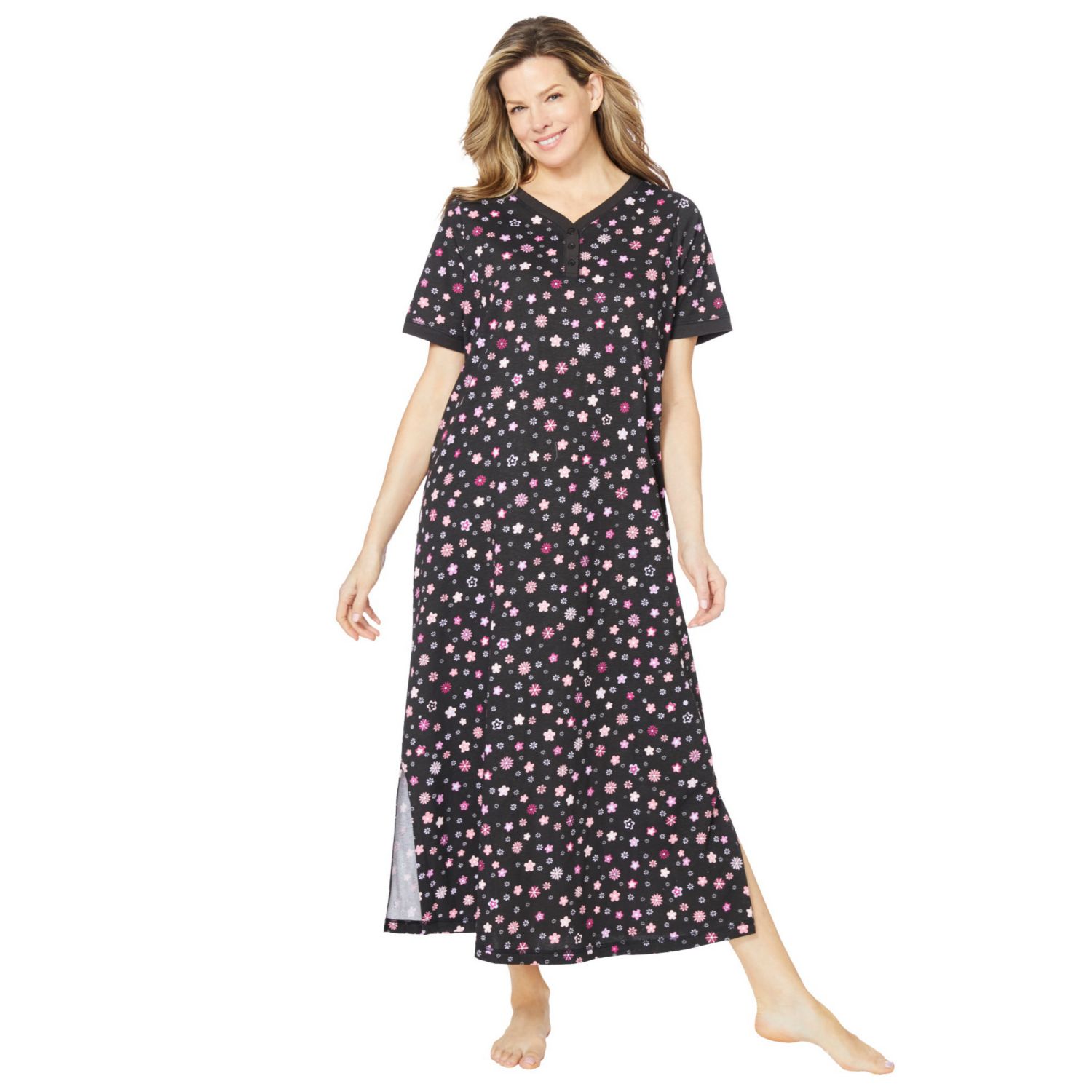 Women's Long Henley Sleepshirt