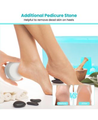 Foot Spa Massager Tub with Removable Pedicure Stone and Massage Beads-Turquoise