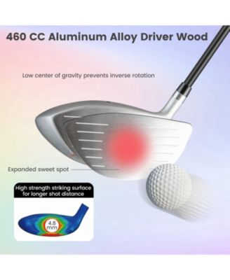 Women's 9 Pieces Complete Golf Club Set-Pink