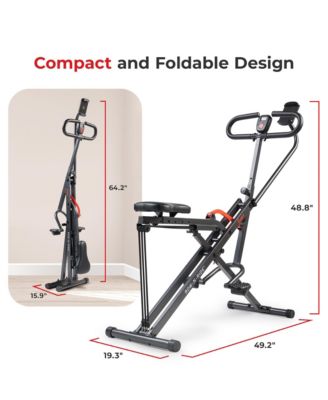 Smart Upright Row-N-Ride Exerciser, Squat Assist Trainer with Adjustable Resistance, Easy Setup & Foldable
