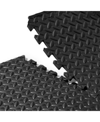 ½ inch Thick Puzzle Exercise Mat, Durable, Non-Slip, Water Resistant, Black