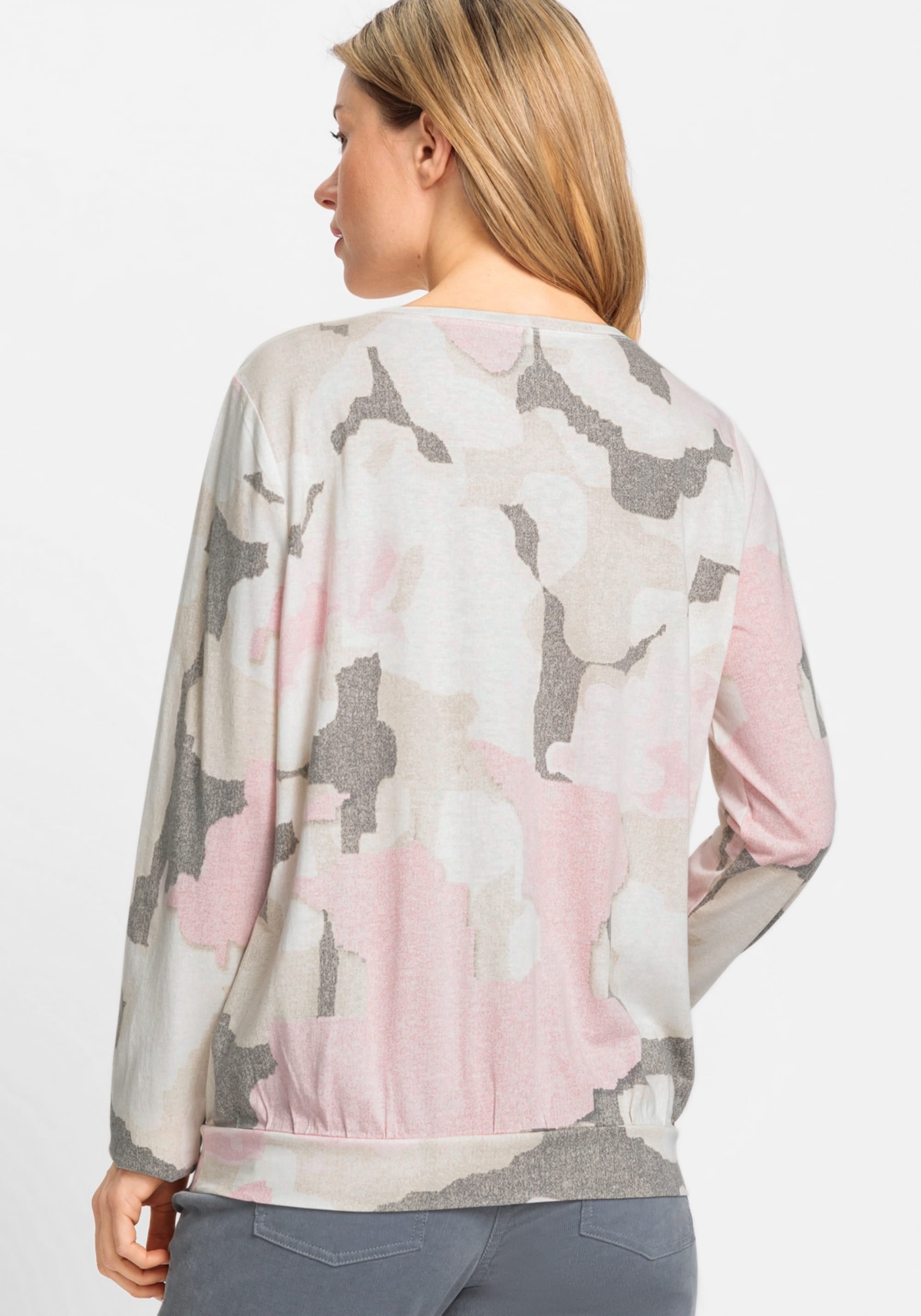 Olsen Women's Long Sleeve Pastel Camo T-Shirt