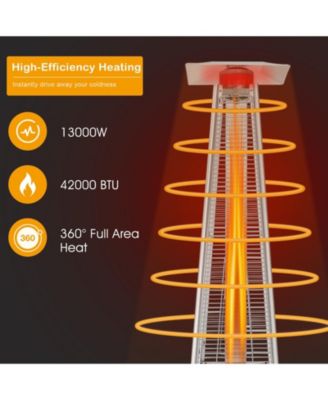 42000 BTU Pyramid Patio Heater with Wheels