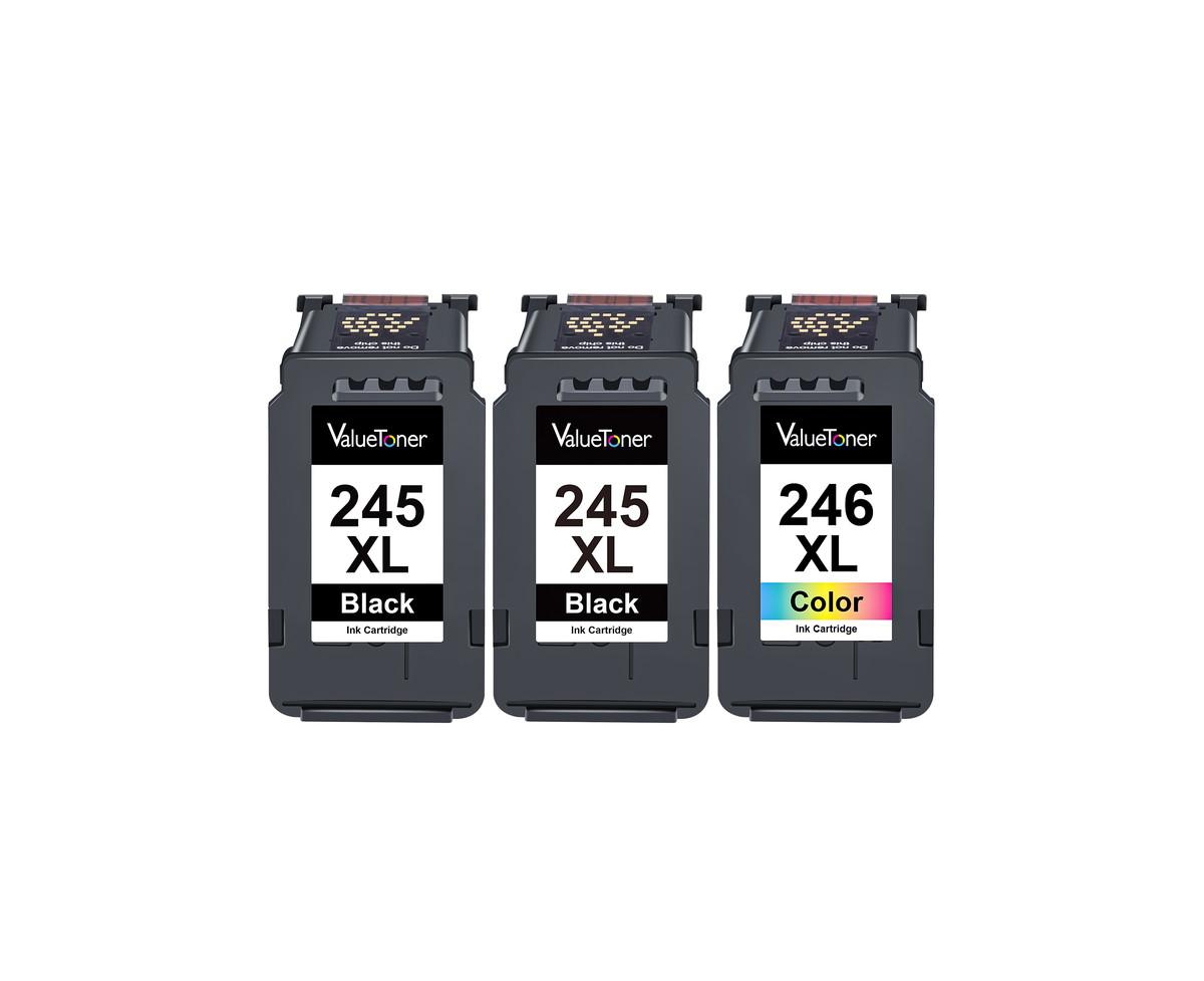 Valuetoner Replacement for Ink Cartridges 245 and 246 Pg-245Xl Cl-246Xl Pg-243 Cl-244 Compatible with TR4520 MX492 MX490 MG2420 MG2520 (3-Pack) - Colo