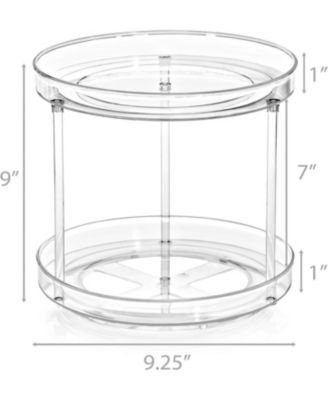 Lazy Susan Organizer Set - for Fridge, Pantry, Cabinet, Table, Makeup, Set Includes 1 Tall Lazy Susan, 1 Two Tier