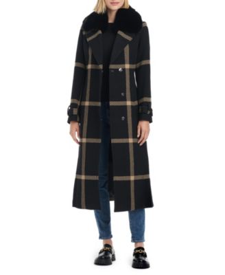 Women's Double-Breasted Maxi Wool Blend Coat
