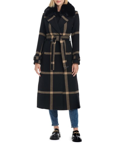 Женские куртки Vince Camuto Double-Breasted Maxi Wool Blend Coat