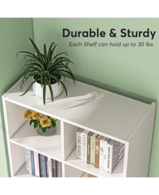 71.65 Inch Tall Narrow Bookcase Bookshelf, White Modern Bookcase with 12 Cube Storage for Home Office, Vertical or Horizontal