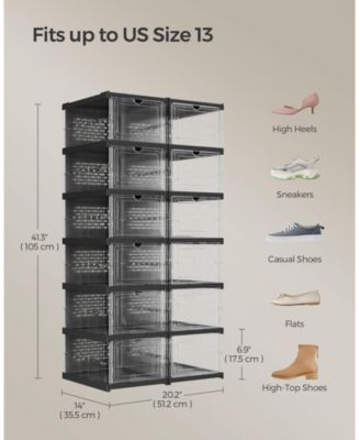 Stackable Shoe Boxes for Efficient and Customizable Footwear Storage Solutions