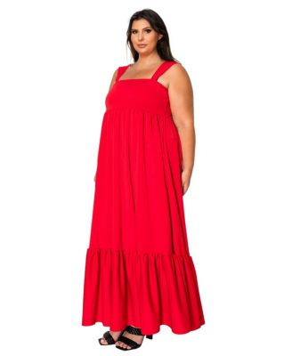 Plus Size Angelika Ruffled Hem Maxi Dress