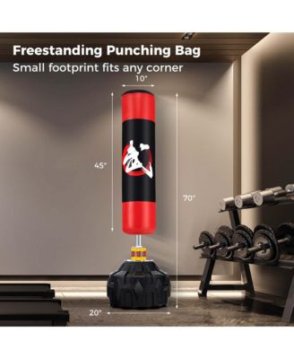 70" Freestanding Punching Bag with Fillable Base 12 Suction Cups & Shock Absorbers