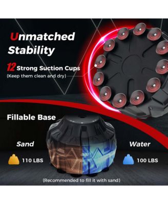 70" Freestanding Punching Bag with Fillable Base 12 Suction Cups & Shock Absorbers