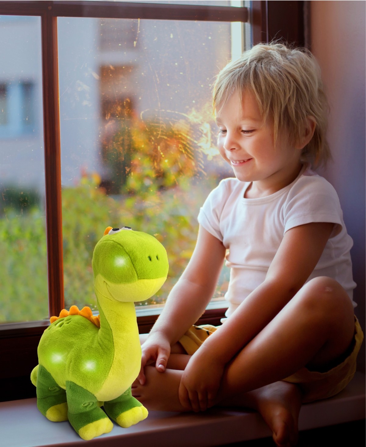 Geoffrey's Toy Box Led Light-up Plush Brontosaurus In No Color