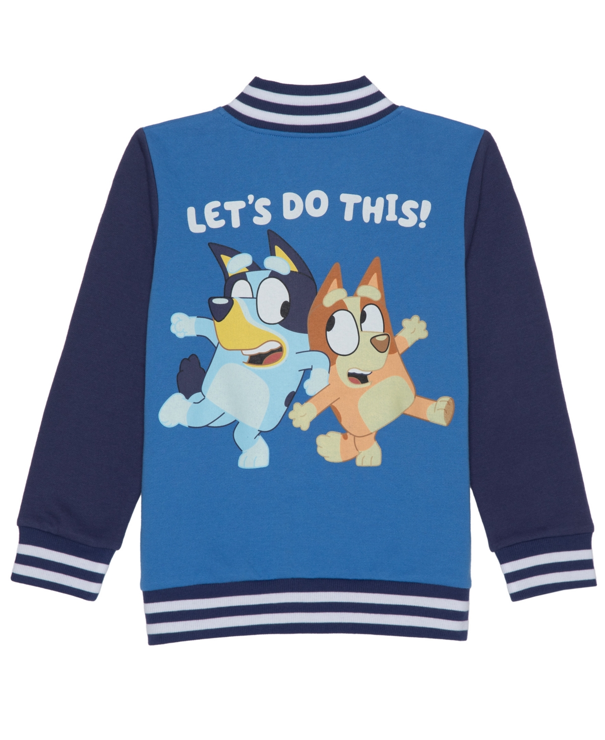 Bluey Toddler and Little Boys Fleece Varsity Jacket