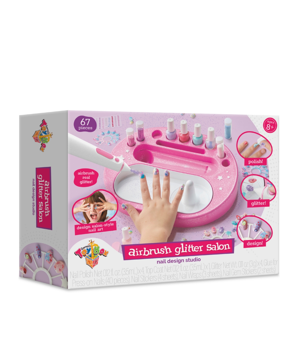 Geoffrey's Toy Box Airbrush Glitter Salon Nail Design Studio Kit In No Color