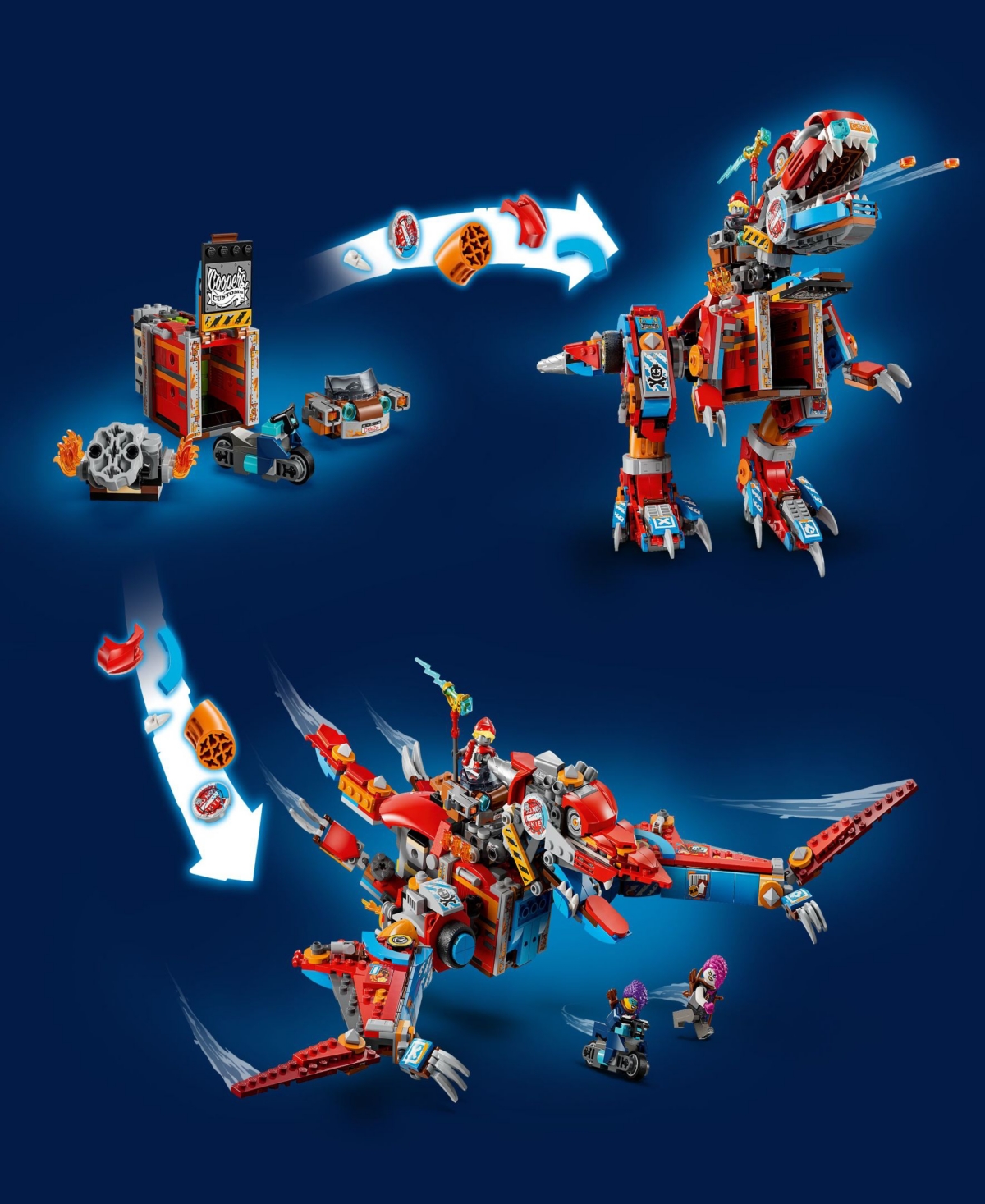 Lego Dreamzzz Cooper's Robot Dinosaur C-rex Toy Building Set 71484, 917 Pieces In Multi Color