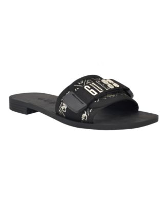 Guess black flat fashion sandals