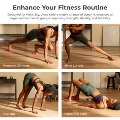 Dual-Sided Core Exercise Disks (Pair), Lightweight and Portable, Perfect for Abdominal, Core Workouts