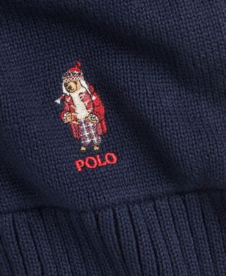 Polo Ralph Lauren Big Boys Polo Bear Cotton-Blend Hat and Scarf, 2
