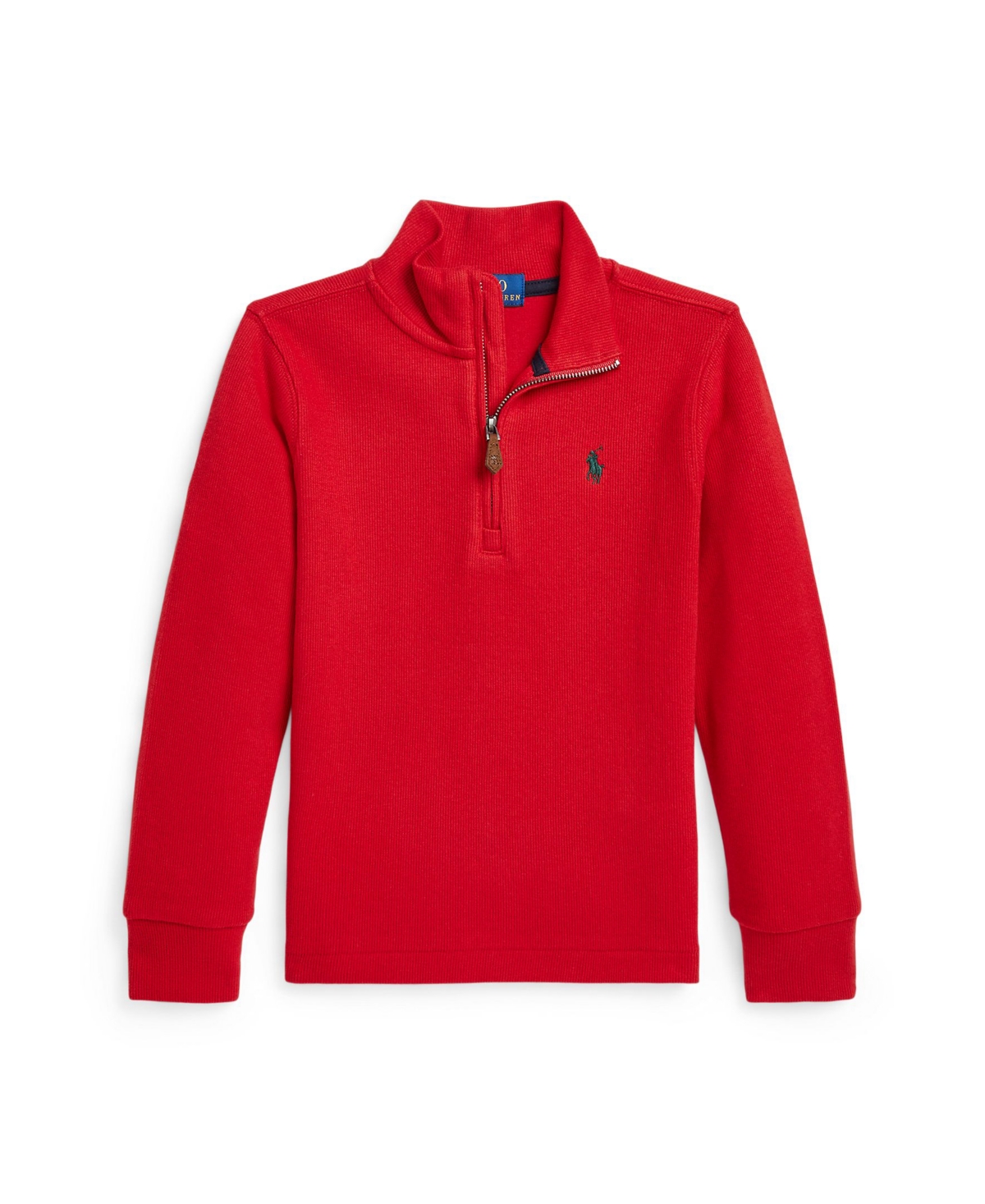 Polo Ralph Lauren Toddler and Little Boys Estate-Rib Quarter-Zip Pullover Sweatshirt - Rl 2000 Red