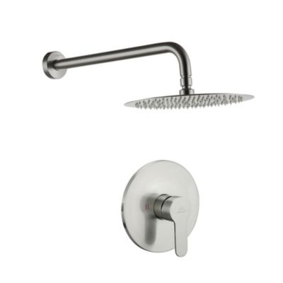 10Inch Wall Mount Round Shower Faucet Rain Shower System with valve