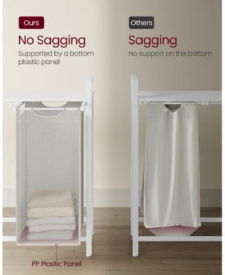 Laundry Hamper with 4 Removable Bags and Rolling Frame for Easy Sorting