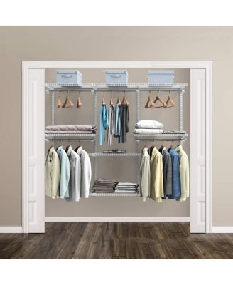 Adjustable Wall Mounted Closet Rack System with Shelf
