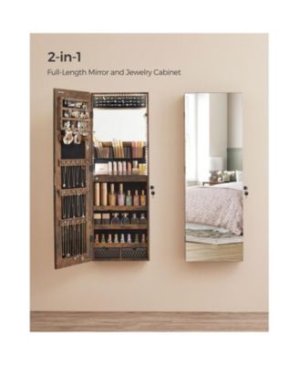 Jewelry Cabinet Armoire with Mirror for Elegant Accessory Storage
