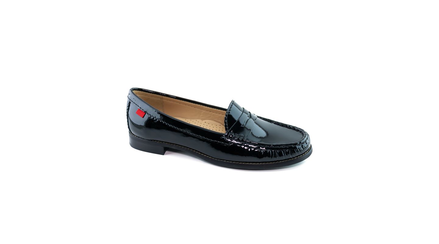 Женские туфли Marc Joseph New York East Village Penny Loafer, цвет: Чёрный лаковый — фото 1