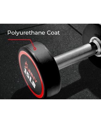 Signature Style Polyurethane Round Dumbbells, 5LBs (Pair)