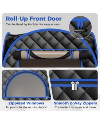 Full-Body Personal Sauna Tent with 1000W 3L Steam Generator-Black