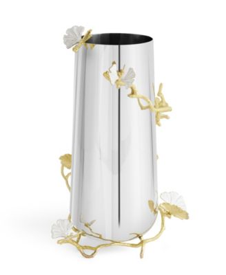Butterfly Ginkgo Gold Large Vase